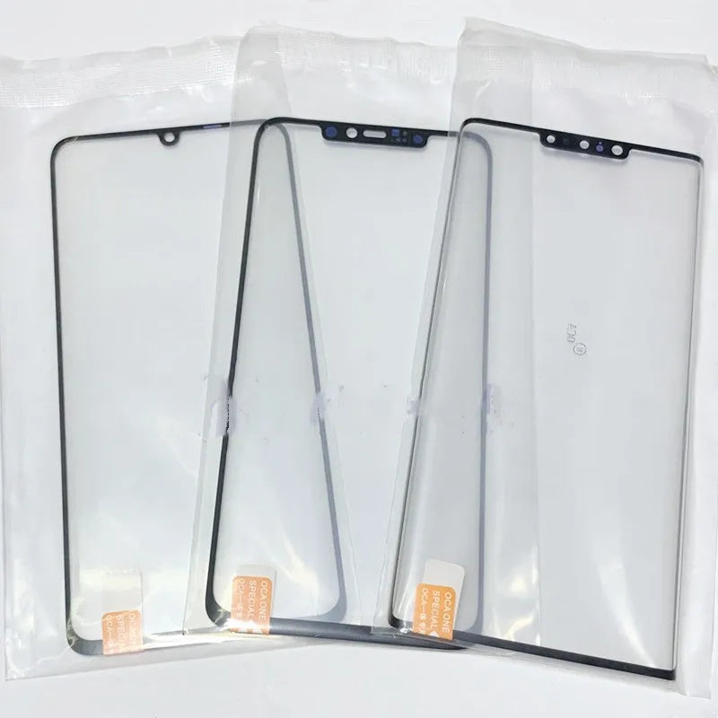 OnePlus 7 Pro replacement glass touch screen with OCA adhesive for phone repair.