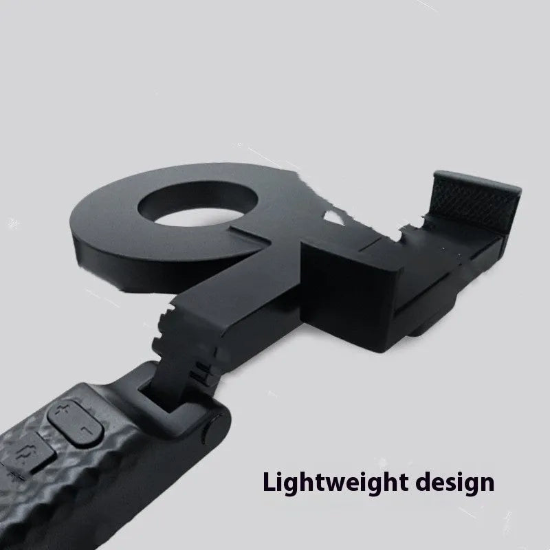 Black handheld LED fill light for phone photography measuring 14.5 x 25.8 x 4.7 cm