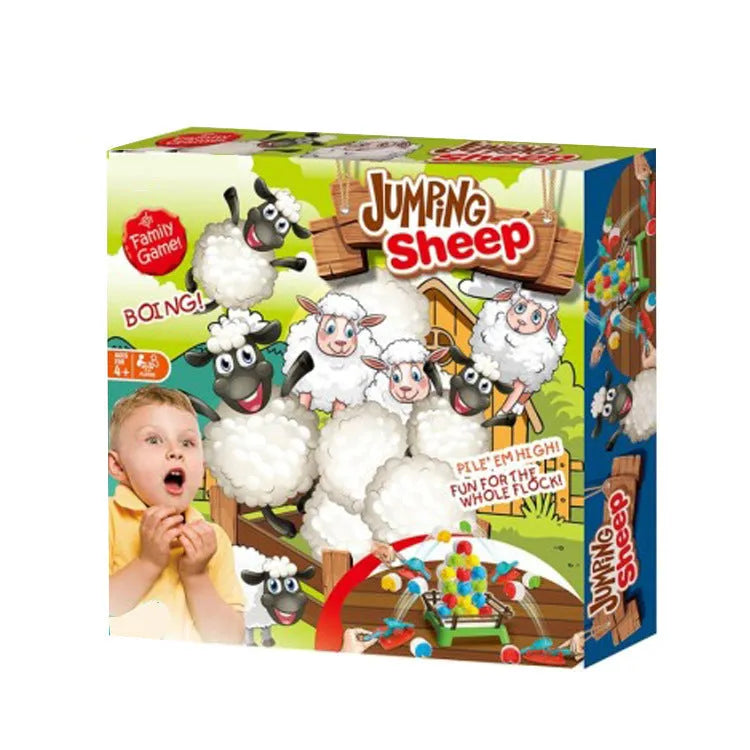 Children's plastic Bouncing Sheep Game ejection balance toy in colour box