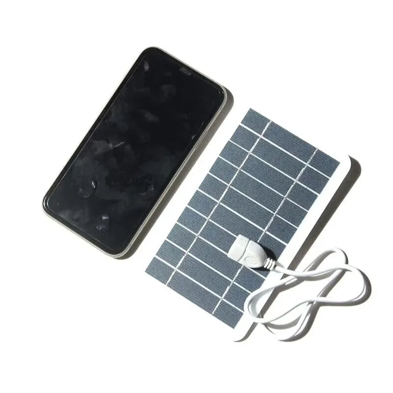2W 5V portable solar panel charger with USB cable for mobile phones and small electronics