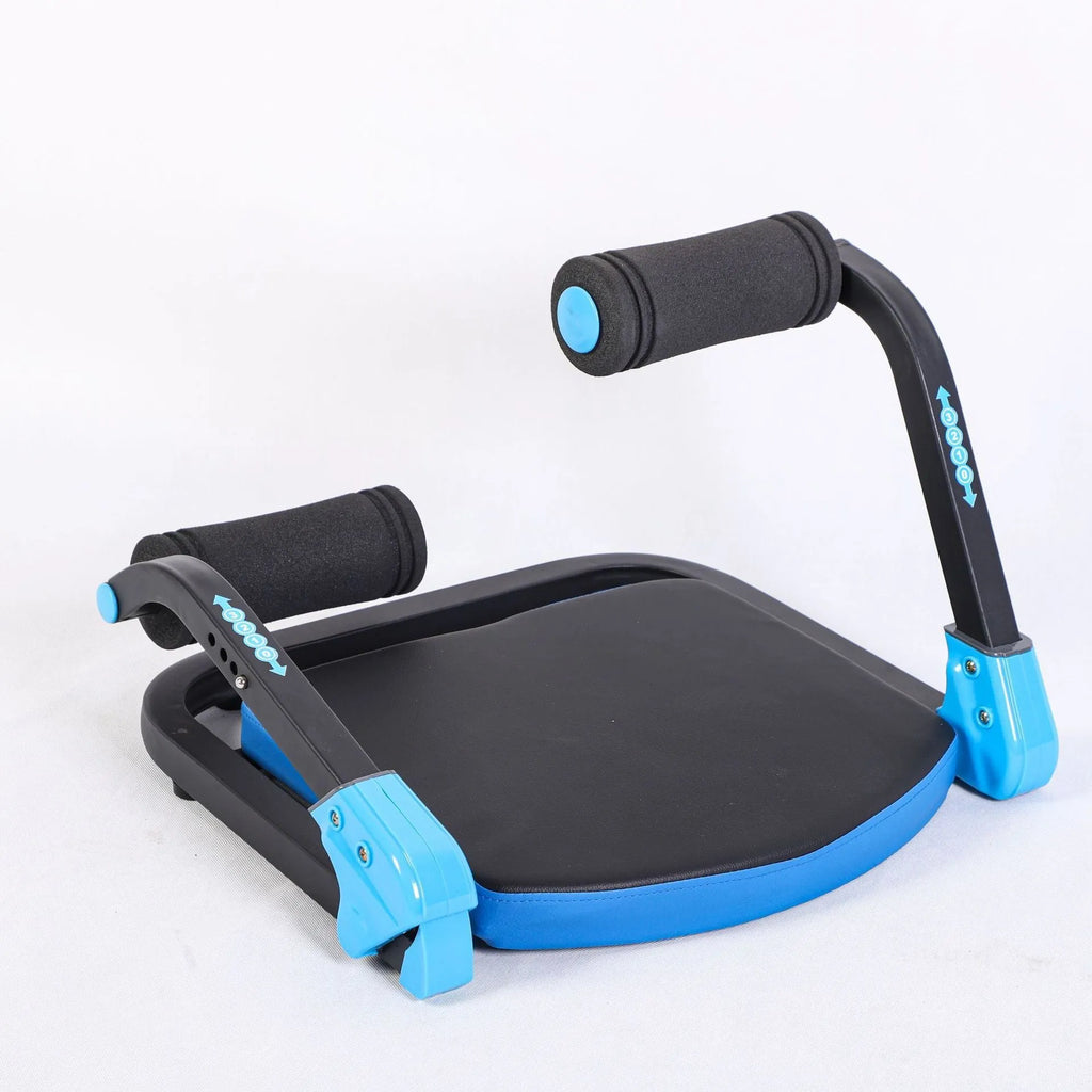 Mini abdominal fitness device in sky blue colour for home, office and outdoor use