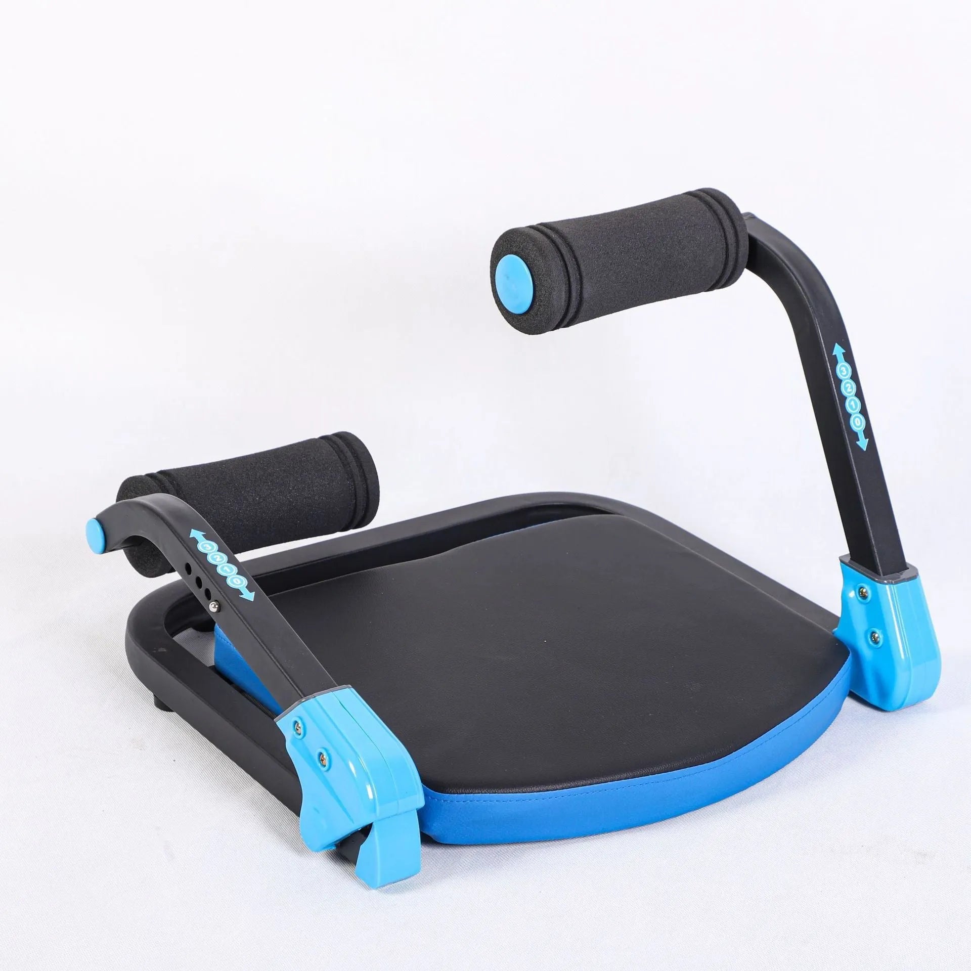 Mini abdominal fitness device in sky blue colour for home, office and outdoor use