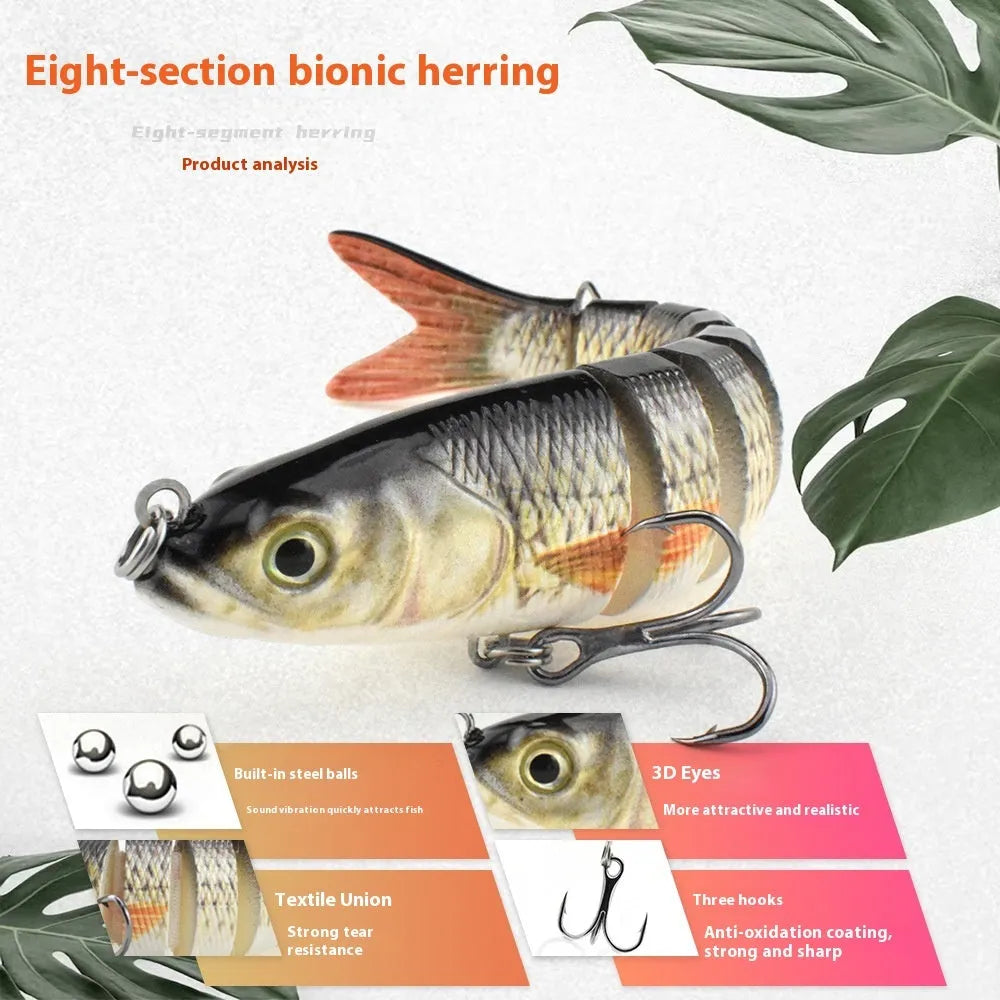 133 mm long, 203g hard plastic bionic fishing lure in multiple colour options with storage box.