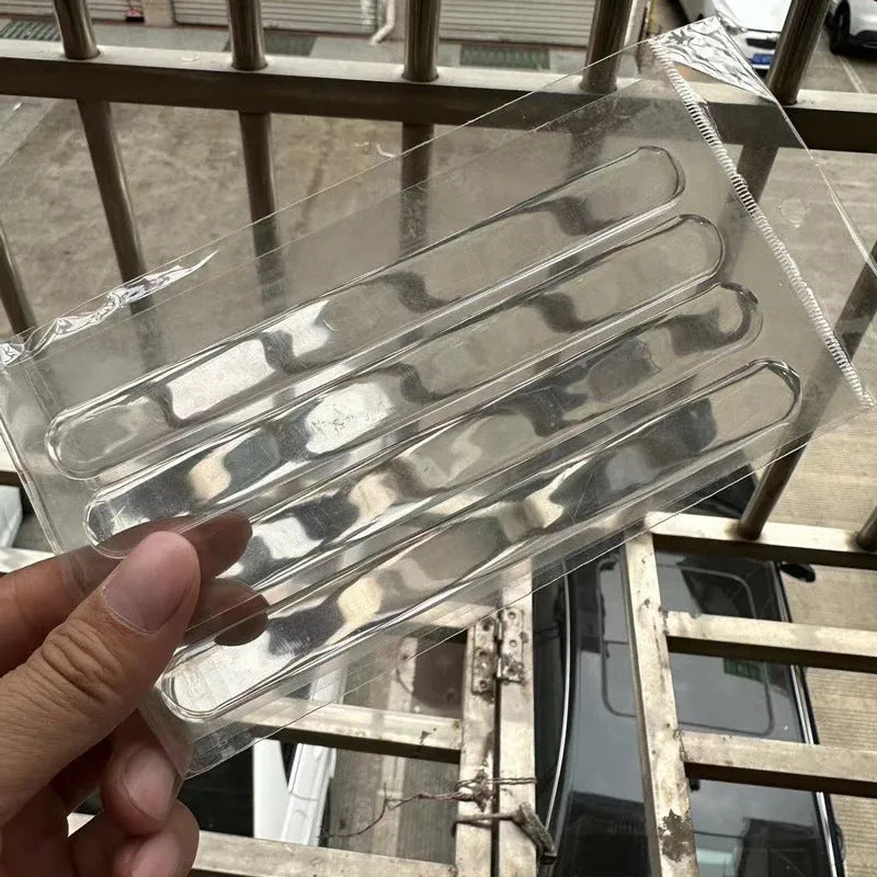 Clear 3D vinyl car door handle protective stickers in 4-piece set for scratch prevention