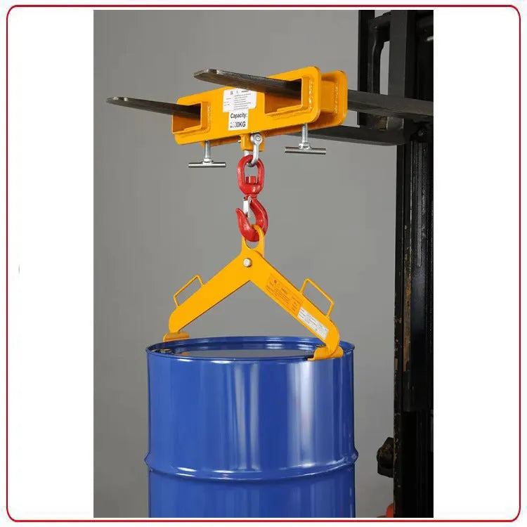 25T capacity rotatable forklift hook with safety locking device for mobile crane conversion