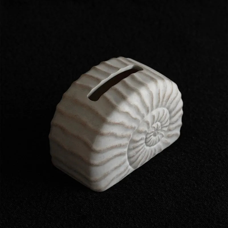Resin conch shell tissue box cover in conch ramble colour