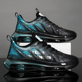 Men's casual platform trainers in mesh with round toe and lace-up fastening