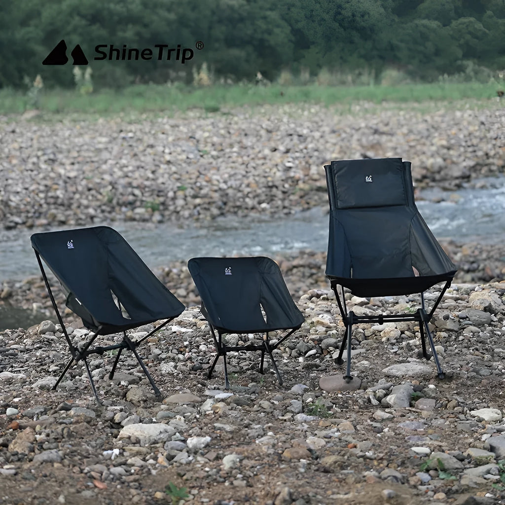 Aluminium alloy folding moon chair with Oxford cloth seat in army green colour