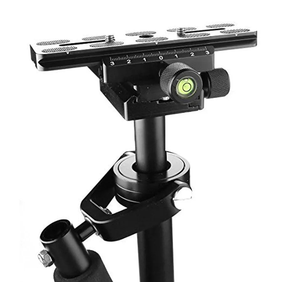 Black aluminium alloy S40 S60 handheld camera stabilizer with adjustable height mechanism
