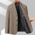 Men's loose fit casual coat in polyester available in black, khaki, gray and dark blue colours