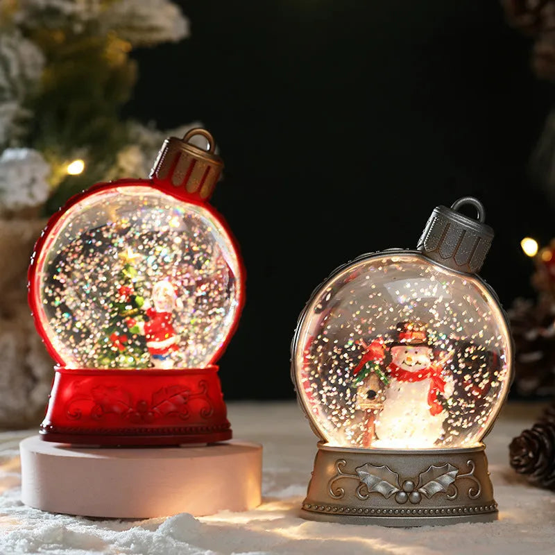 Christmas LED flat light decoration showing festive character design with battery-powered illumination