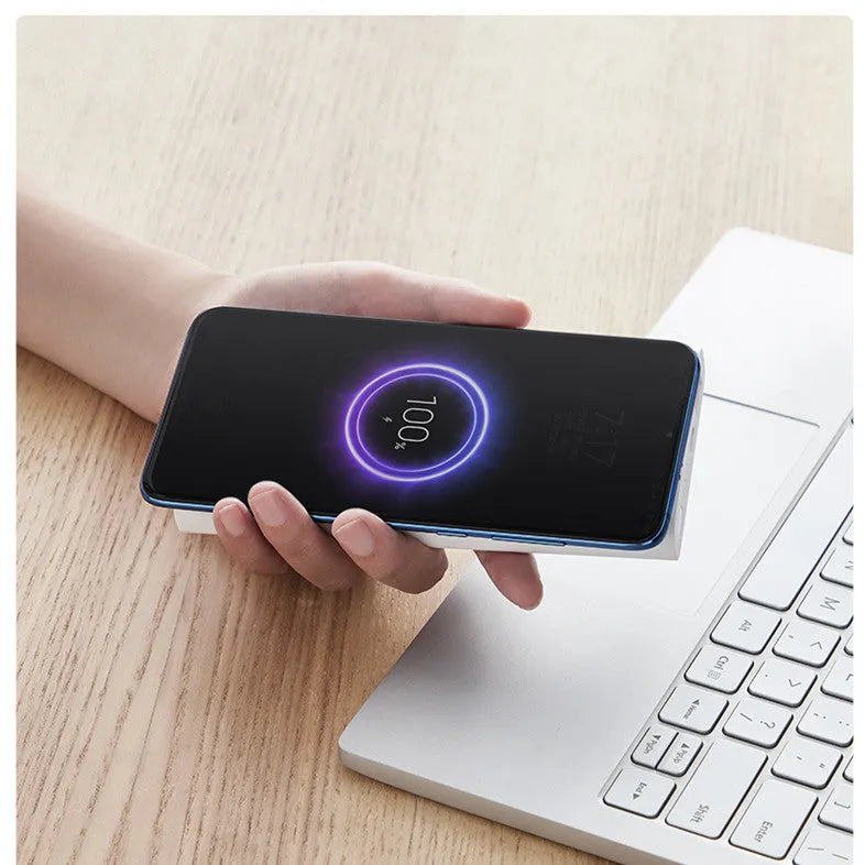 Black or white 10000mAh capacity power bank showing USB Type-C port and single USB output.
