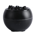 White round desk aroma diffuser humidifier with timer buttons and USB cable