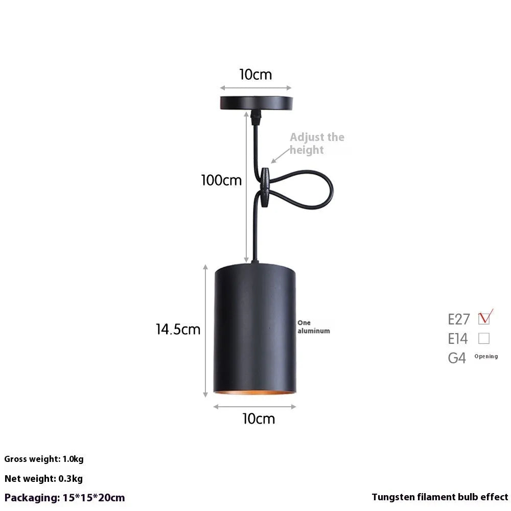 Retro iron art chandelier with a matte black finish, shown in a short and long drop version.
