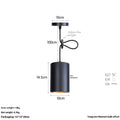 Retro iron art chandelier with a matte black finish, shown in a short and long drop version.