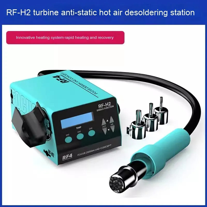 RF4H2 digital display hot air gun station with three nozzles for BGA chip repair