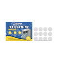 Ice machine cleaner tablets 12-piece pack in sheet form with sulfamic acid and citric acid ingredients