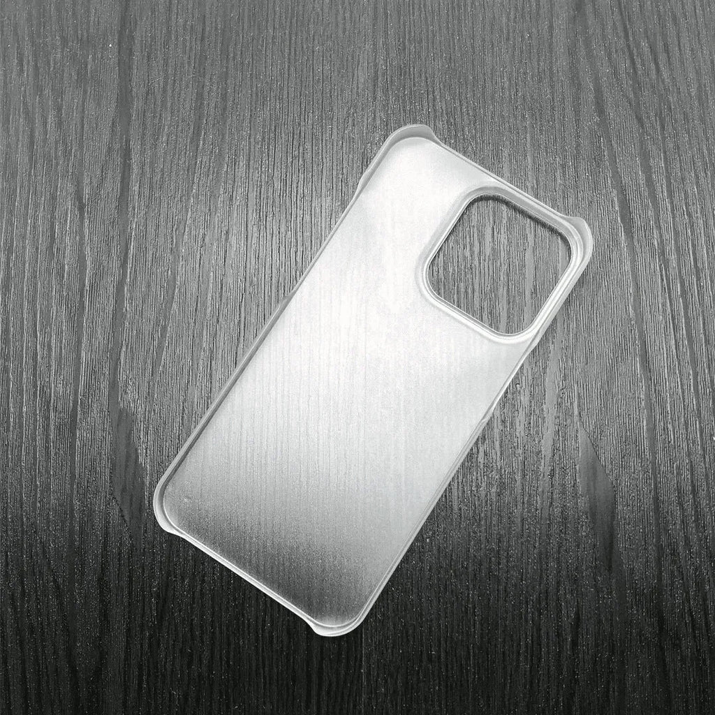 Ultra-thin half-pack frosted hard shell phone case for iPhone 11-16 series in black