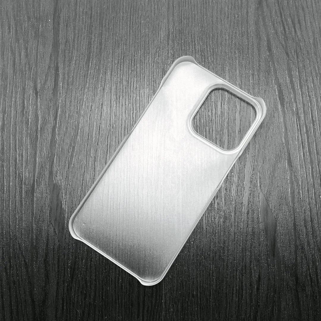 Ultra-thin half-pack frosted hard shell phone case for iPhone 11-16 series in black