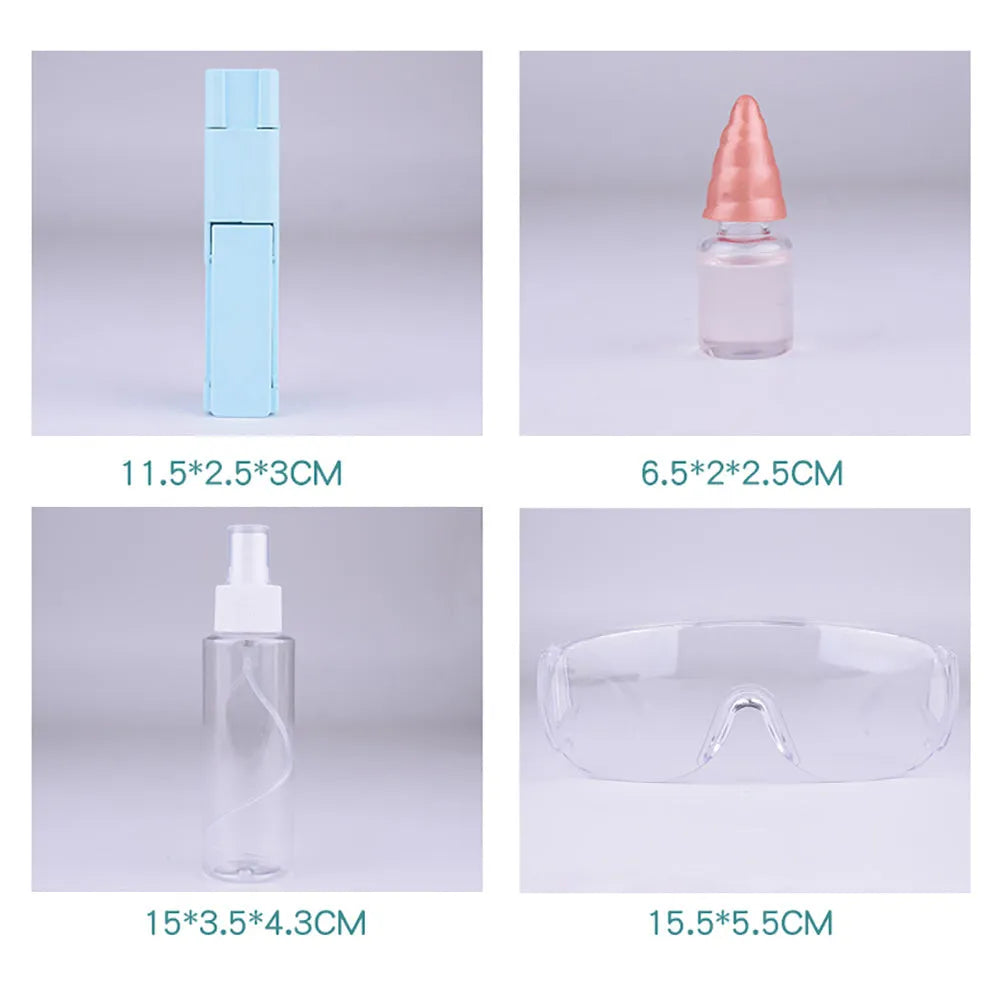 5-piece portable anti-epidemic door disinfection tool set with glasses, spray bottle, disinfectant container, storage box