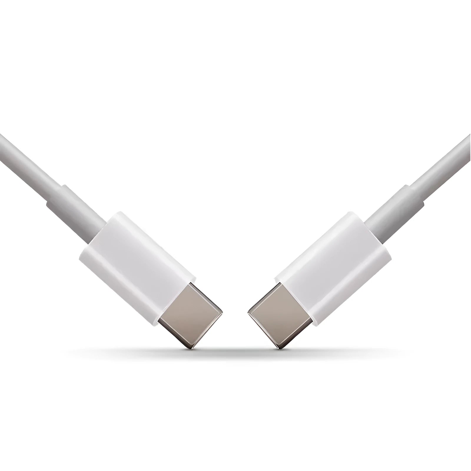 White USB-C to USB-C cable 1 metre length for MacBook and device connectivity