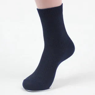 Men's bamboo fibre socks with small square pattern in five colour options.