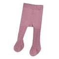 Solid colour cotton baby leggings with footed design in pink, white, and gray for 0-24 months