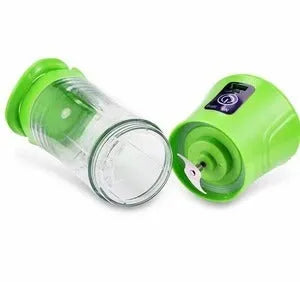 Portable USB rechargeable electric fruit juicer with 400ml transparent cup
