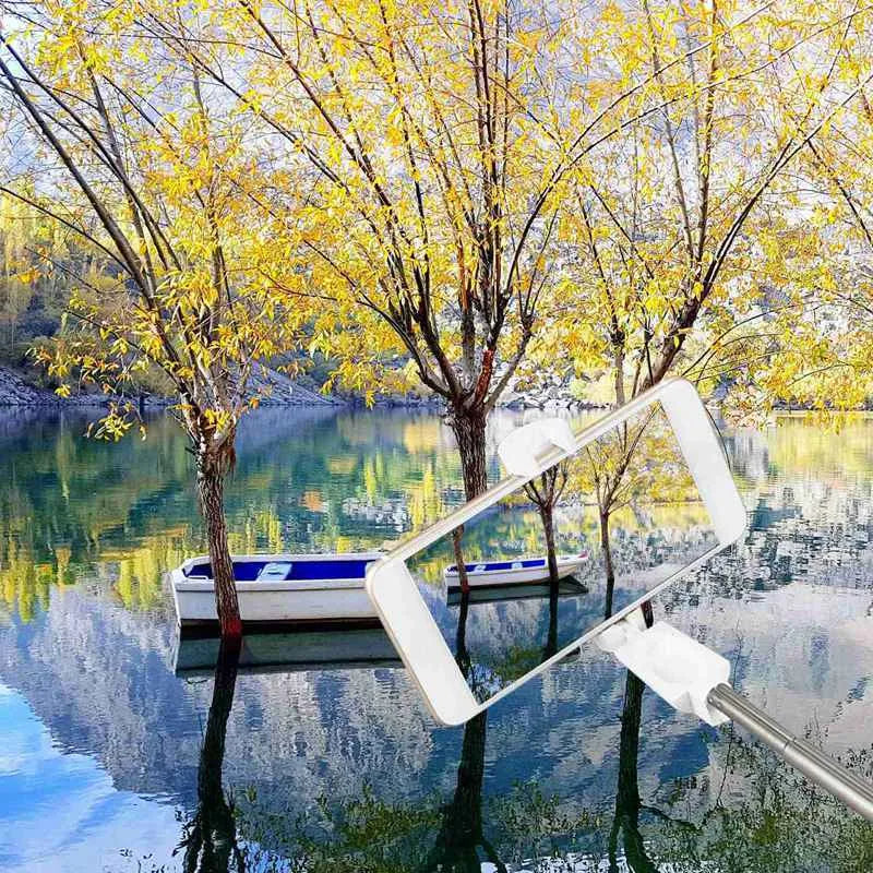 All-in-one selfie artifact with stainless steel construction and Bluetooth remote control for mobile phone photography