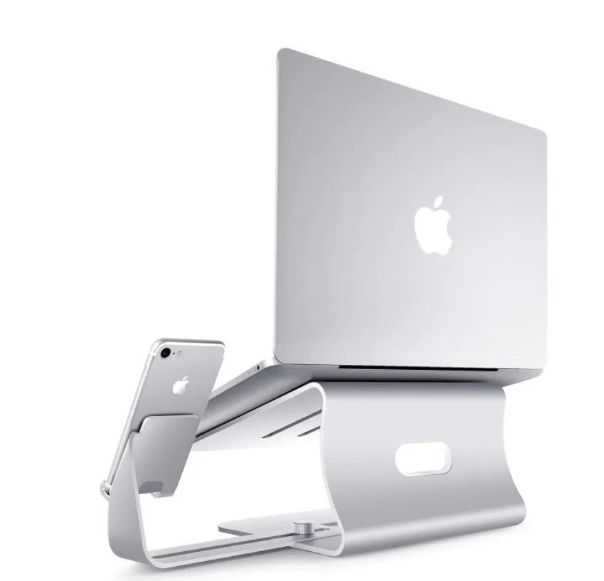 Silver desktop lazy bracket metal monitor riser 26x24x19cm on desk