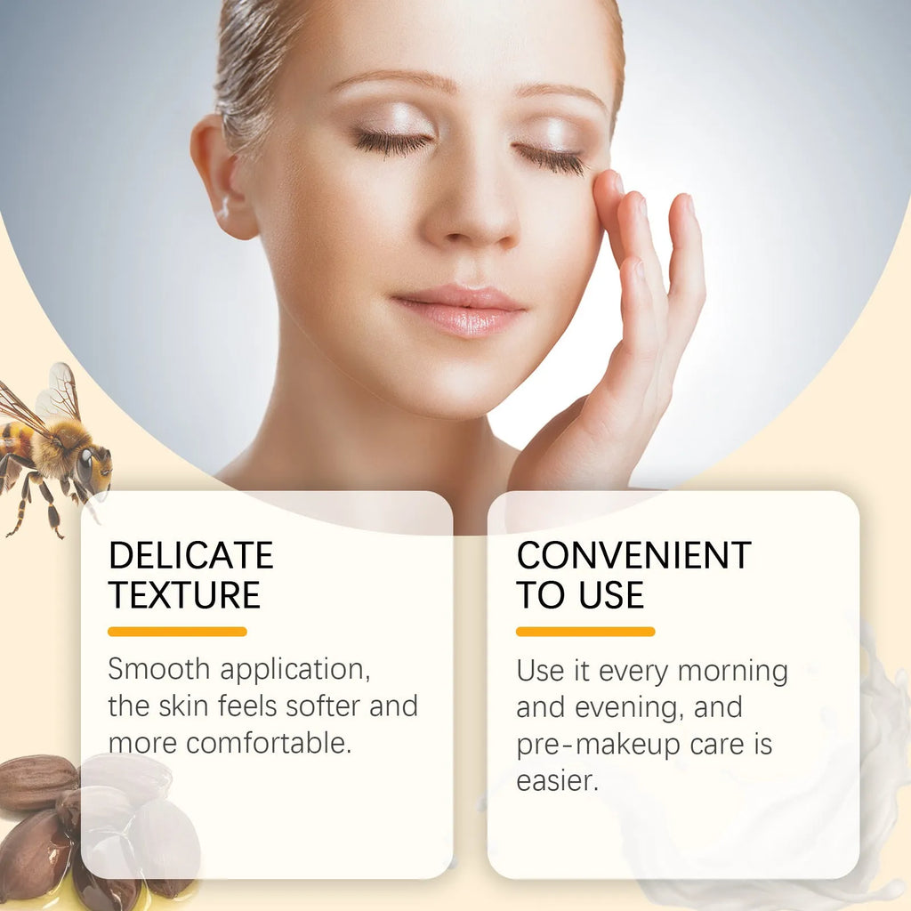 30g jar of facial neck cream with bee venom and milk extract formula