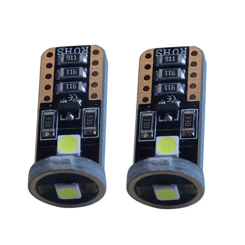 T10 W5W LED car light with blackboard white colour and fibre glass board construction