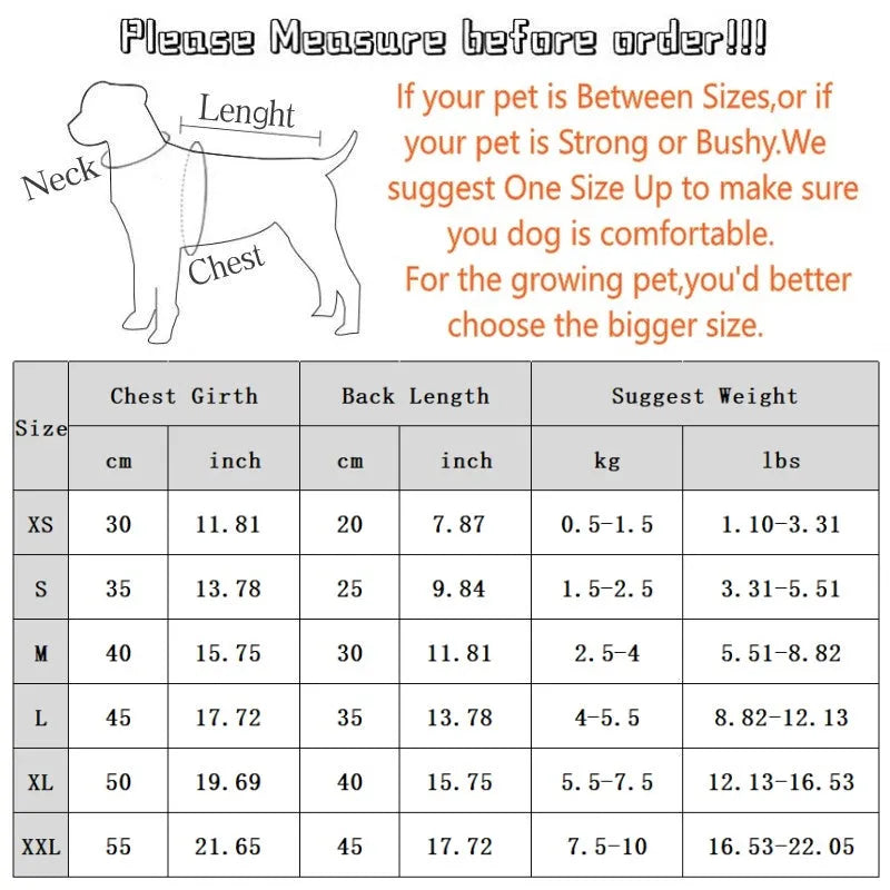 Brown fleece dog onesie with orange fruit embroidery on the back, four-legged design for small medium pets