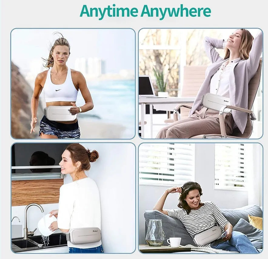 White Tummy Machine abdominal exerciser with adjustable resistance bands and removable handles