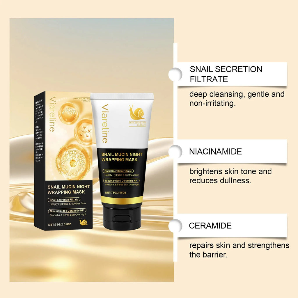 75g tube of snail mucus tearing facial mask with collagen and ceramide