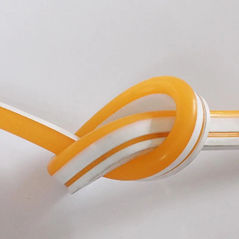 12V flexible silicone LED neon strip lighting on 100-metre reel showing five colour options