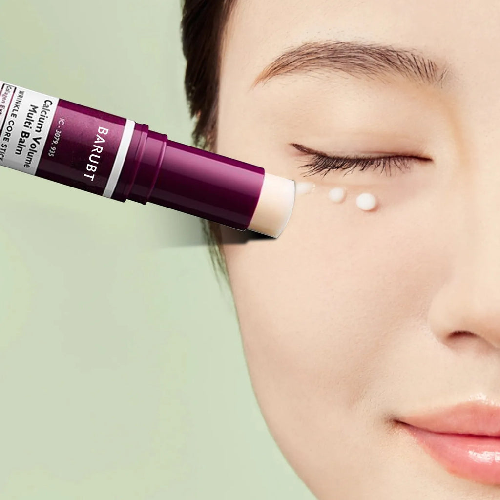 Eye cream stick for smoothening fine wrinkles and fading dark circles, 9g stick format, universal skin type