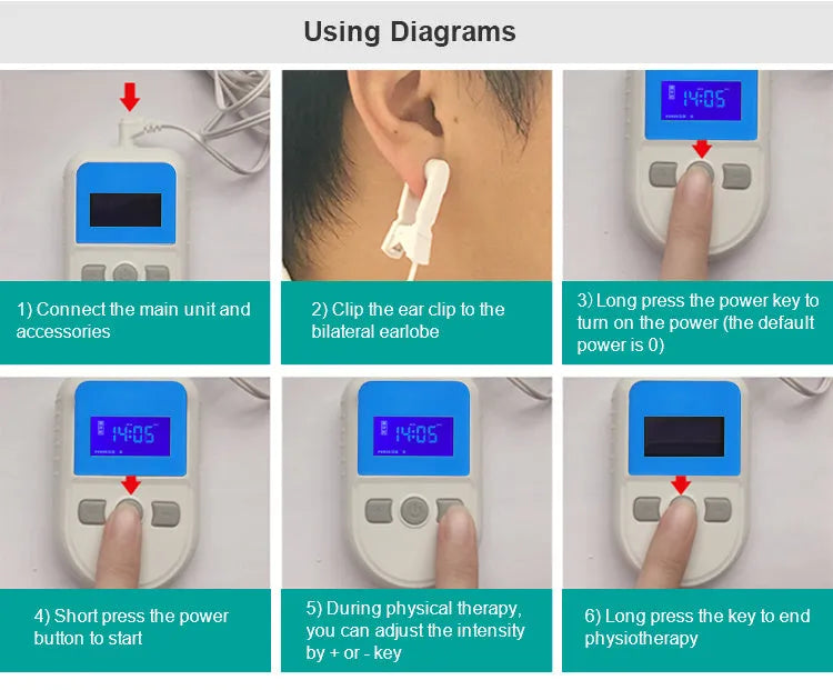 HSM04 white low frequency pulse therapy device for insomnia relief with USB power input