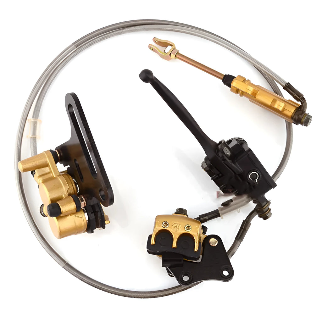 Gold off-road motorcycle disc brake oil pump set with front and rear pumps for 110-150cc bikes