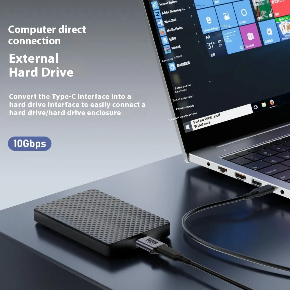 USB AM to Micro-B adapter connector for Micro-B interface devices