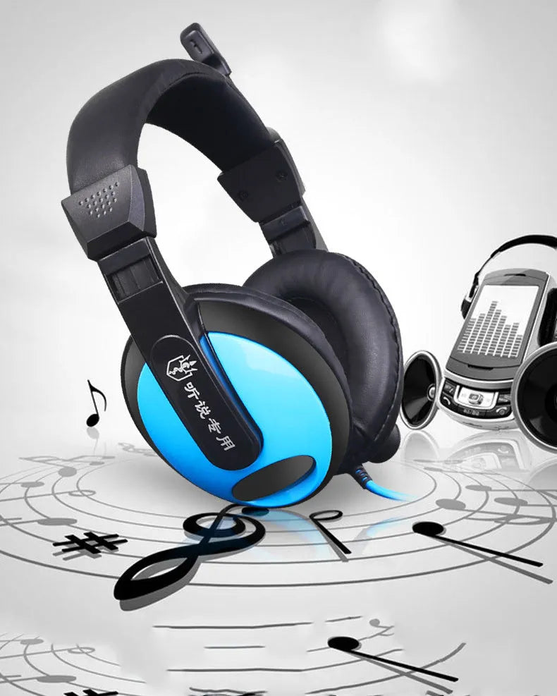 Blue760 wired gaming headset with over-ear cups and attached microphone on a 1.8-metre cable