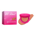 Liquid foundation cream in four nude shades: natural colour, cocoa colour, ivory white, deep flesh colour