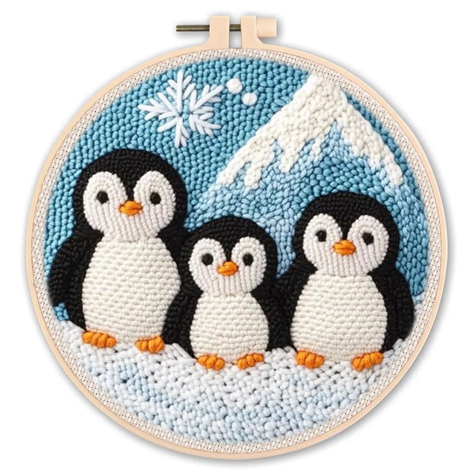 DIY poke embroidery material package for 20cm cross stitch decoration, available in five colours