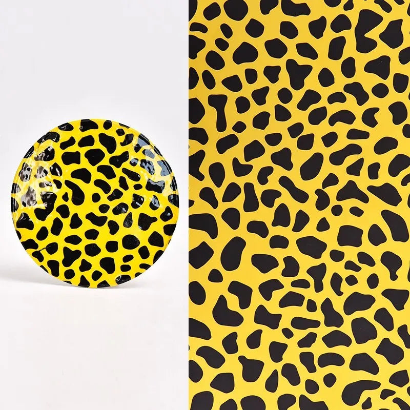 Under glaze applique pottery paste sheet, 49cm x 34cm, cartoon flower decal paper for ceramic kiln firing at 1180-1350°C
