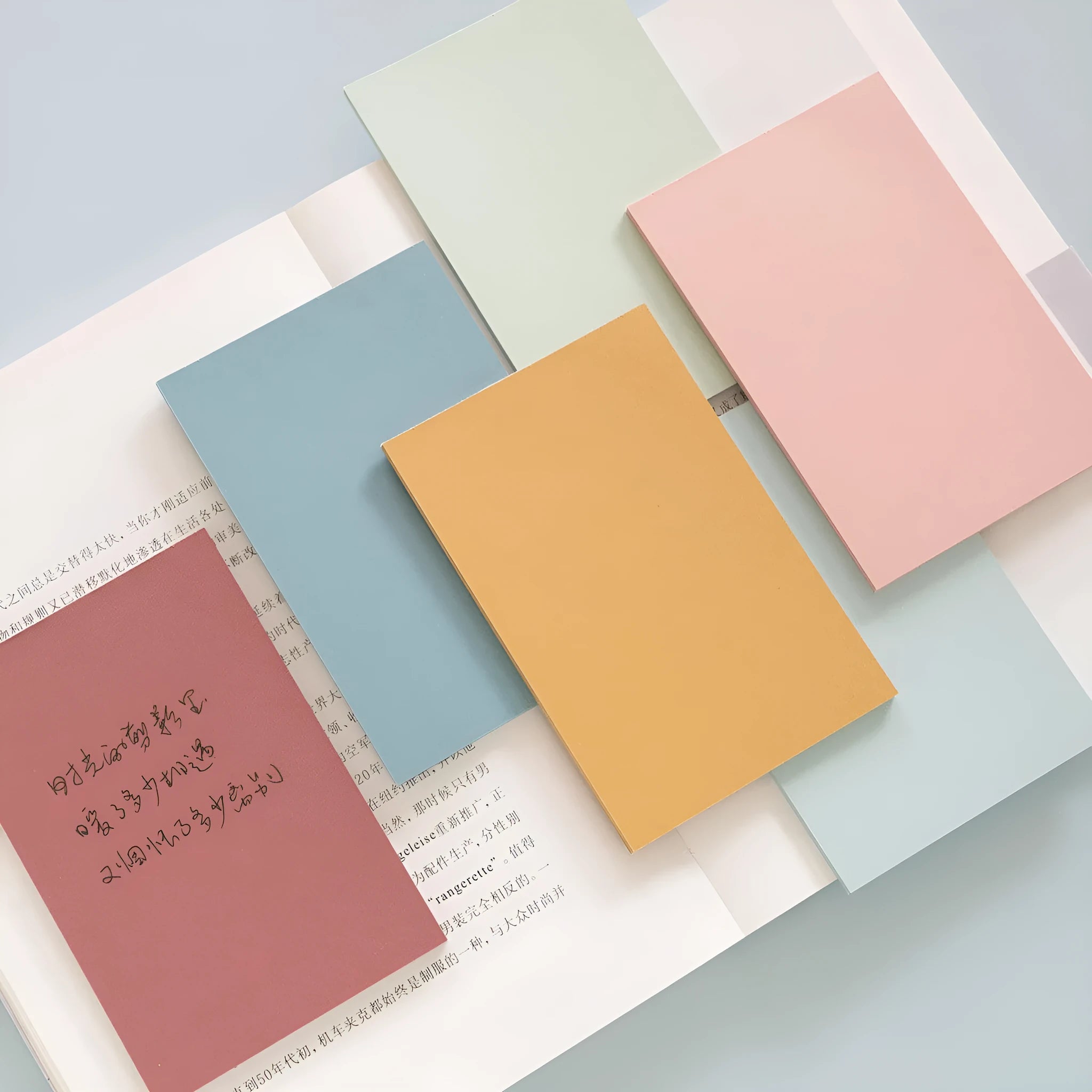 Large 12cm x 8cm coloured post-it notes pack with six colours and self-adhesive backing