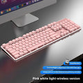 Wireless Bluetooth keyboard with mute button in cherry blossom pink colour