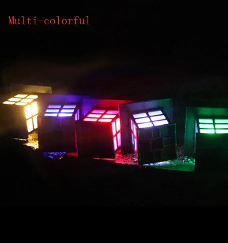 Solar square garden light IP44 LED 0.6W 85x360mm in white, warm white or RGB for lawn and courtyard