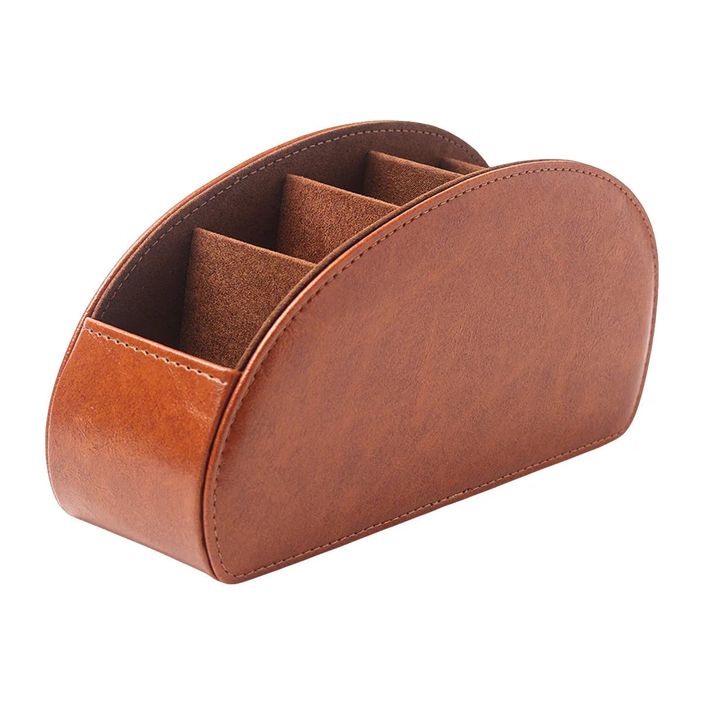 Modern simple leather storage box in multiple colours for remote controls stationery and cables