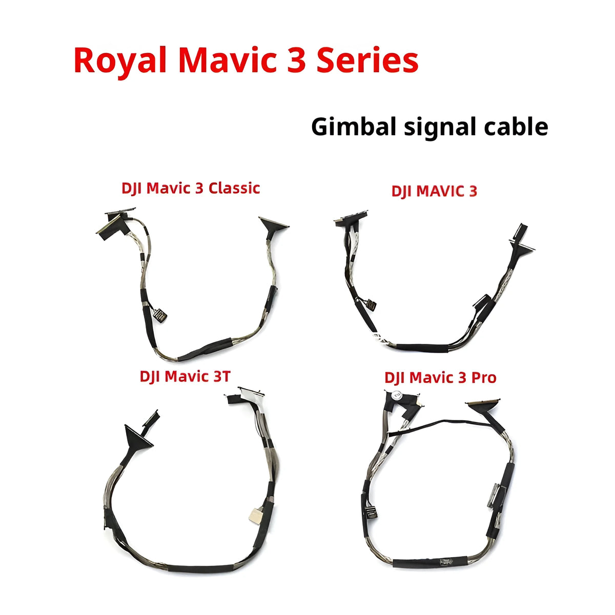 Mavic 3 series PTZ gimbal camera signal cable replacement with plastic connector for drone repair
