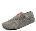Women's cosy orthopaedic indoor slippers with teddy fleece upper and anti-slip TPR sole in white, gray, and black